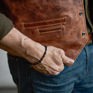 Chaleco de Cuero para Hombre, Estilo Occidental, Cuello en V, 100% Cuero, Calidad Premium, Nuevo Estilo, Venta al Por Mayor - Product Image 5