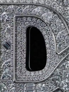 Custom Moissanite Hip Hop <b>Pendant</b> Iced Out Pass Diamond Tseter 925 <b>Silver</b> <b>Pendant</b> Personalized <b>Initial</b> Letter <b>Pendant</b> Necklace - Product Image 2