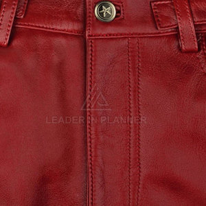 กางเกงหนังผู้ชายทรงตรง น้ำหนักเบา ระบายอากาศได้ดี คุณภาพสูง สีพื้น ขายดี สไตล์สตรีทแวร์ - Product Image 5