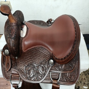 Silla de Montar Occidental Personalizada de Alta Calidad – Silla de Cuero Duradera para Caballo con Asiento Profundo y Conchos Decorativos de Adeefa - Product Image 4