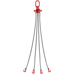 Catena di sollevamento G80 per paranchi a catena, 1/4 di pollice x 5 piedi, capacità 6600 libbre/3 tonnellate, con ganci - Product Image 6