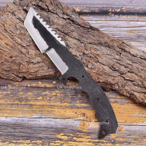 Cuchillo trazador de acero UA Supplies 1095, hoja fija de punta caída, grado industrial, hoja en bruto de 8 pulgadas con espiga completa, venta al por mayor OEM, MOQ bajo - Product Image 4