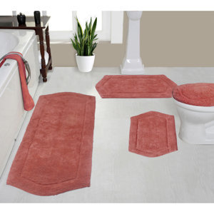 Customised Modern Classic Style Rubber Cotton Bath Rug, Non-Slip, Quick Dry, Machine Washable, Absorbent Washable For <b>Bathroom</b> - Product Image 3