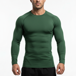 Men <b>Compression</b> <b>Shirt</b> Athletic Workout Sweat Wicking Slim Fit - Product Image 1