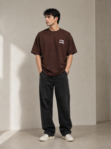 เสื้อยืดโอเวอร์ไซส์พรีเมียม 290 GSM ผ้าคอตตอนผสมเนื้อหนา พิมพ์ลายด้านหน้าและด้านหลัง สตรีทแวร์ ยูนิเซ็กส์ รับผลิตแบบ OEM ODM พร้อมส่ง - Product Image 1