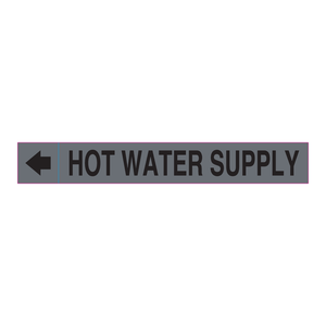 Brady Hot Water Supply Plenum Duct Marker-Color Printed <b>PVC</b> <b>Adhesive</b> Labels for HVAC Pipe Identification - Product Image 2