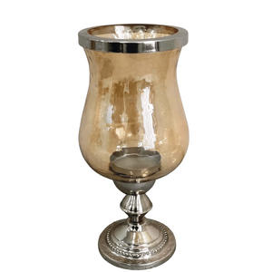 Candelabro de Vidrio y Metal Hecho a Mano de Lujo para Centro de Mesa, Decoración de Bodas y Decoración Festiva del Hogar, Duradero - Product Image 1