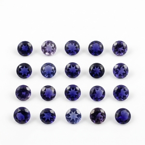 AAA Quality Natural Blue Iolite Brilliant Cut 4mm Gemstone Loose Faceted <b>Round</b> Iolite Stones Wholesale Lot for Jewelry Making - Product Image 2