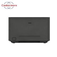 Four à micro-ondes électrique encastrable moderne noir 23L avec commande tactile et porte en verre noir pour camping-car et usage domestique contemporain