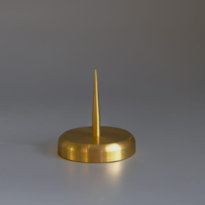 Support de bougie en laiton massif à base pointue, minimaliste, pour bougies coniques, pour décoration moderne de la maison, Noël, fait main, durable - Product Image 2