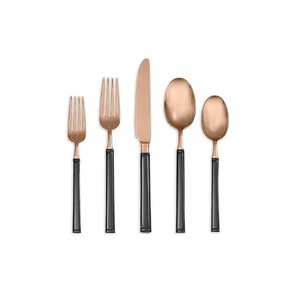 Ensemble de couverts de luxe personnalisés pour restaurant, cuillère, fourchette, couteau, en acier inoxydable argenté, pour usage hôtelier - Product Image 5
