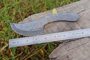 Lame de couteau de chasse en acier Damas faite à la main, pleine longueur, pour la fabrication de manches, fournisseur OEM - Product Image 5