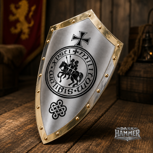 Escudo de Acero Estilo Medieval Hecho a Mano, Escudo de Acero de Estilo Histórico, Acero de Primera Calidad Hecho a Mano - Product Image 3