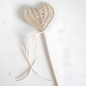 Fleur coeur lune étoile rotin fée baguettes magiques en gros naturel meilleure qualité baguette bâton enfants enfants tout-petits jouets - Product Image 3
