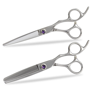 Tijeras Profesionales para Adelgazar el Cabello, Acero Inoxidable 440C, Hoja Afilada, para Diestros, Mango Largo, 30 Dientes, Uso en Salón - Product Image 1
