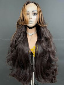 Pelucas onduladas de cabello Remy vietnamita Enredos y desprendimiento de extensiones de tejido de cabello de trama única - Product Image 6