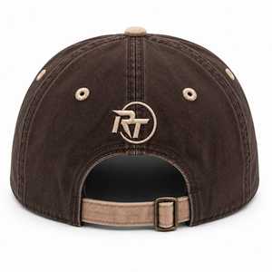 Gorra de Béisbol Unisex Casual de Mezclilla Lavada con Letras Bordadas Marrón Bronceado de 6 Paneles Ajustable - Product Image 2
