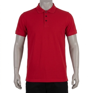 Polo de hombre transpirable de primera calidad, material de algodón y poliéster, color rojo, diseño y logotipo únicos. - Product Image 1