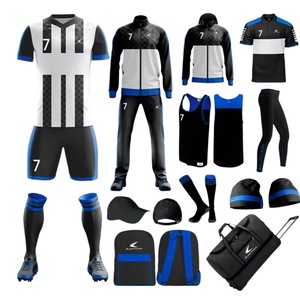 Último Modelo de Ropa Deportiva, Servicio OEM, Paquete de Uniformes de Fútbol, Camiseta de Fútbol, Pantalones Cortos, Chaquetas para Entrenadores, Top con Cierre de Cremallera, Transpirable - Product Image 5