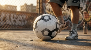 Ballon de football blanc et noir à motif hexagonal, ballon d'entraînement durable, 0,4-0,45 kg, emballage standard - Product Image 2