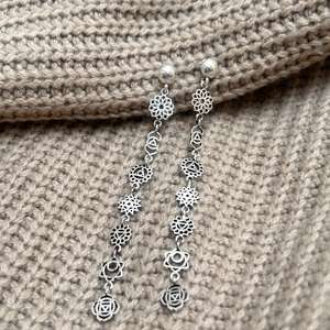 Pendientes Largos Bohemios de 7 Chakras, Plateados, con Símbolos Espirituales Sagrados, para Mujeres, Yoga, Meditación, Fiestas y Regalos, Venta al Por Mayor - Product Image 6