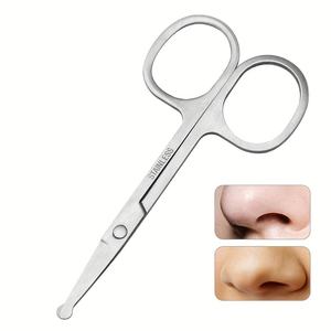 Stainless Steel Curved Round Tip Grooming Eyebrow Eyelash Cutting Nose Hair Beard Trimming Scissors <b>Makeup</b> Beauty <b>Tool</b> - Product Image 3