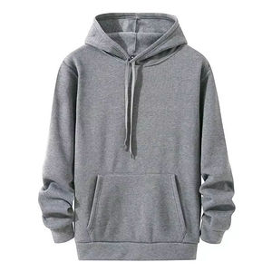Sudadera con Capucha de Forro Polar de Poliéster y Algodón para Hombre, Diseño Sólido de Invierno, Impresión de Logotipo Personalizado, Venta al por Mayor - Product Image 5