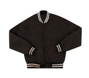 Veste universitaire en satin personnalisée de haute qualité pour homme, respirante et brodée, style baseball. - Product Image 1
