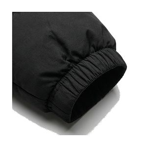 Hooded Quilted Waterproof <b>Bubble</b> Jacket Black Full Sleeve Winter Windproof Cotton Shell Knitted Fabric Polyester Filling Stand - Product Image 4