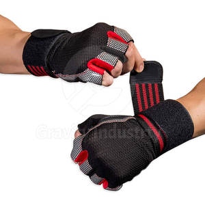 Guantes de levantamiento de pesas de tela de alta calidad, con protección para la palma de la mano, en oferta. - Product Image 4