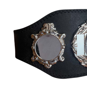 Cinturón de Campeonato de Boxeo Plateado con Diseño de Luchador y Detalles de Laurel, Cinturón de Título Personalizable, Edición Premium de Colección - Product Image 3