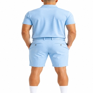Ensemble uniforme de golf pour hommes, polo et short assortis, style golf classique, coupe athlétique confortable, tenue de golf décontractée, tissu respirant - Product Image 2