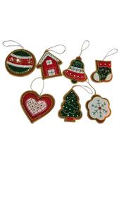 Decoración Colgante Bordada con Zari de Múltiples Formas |   Adorno Zardozi con Cuentas para Decoración de Ramadán, Eid y Navidad | Llavero Hecho a Mano - Product Image 2