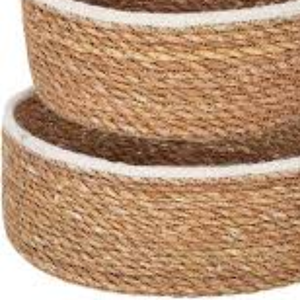 Ensemble de 3 housses de pots de plantes en osier naturel tressé à la main, écologiques, avec poignées et doublure imperméable pour la décoration intérieure - Product Image 6