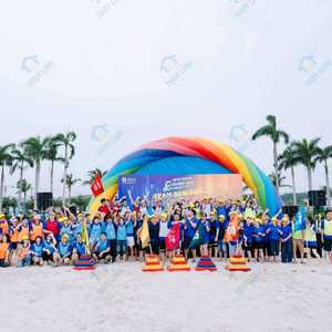 Arco Inflable Arcoíris Thuy Linh Easy Rainbow para Team Building con Impresión UV, Bomba de Aire Eléctrica de 12 Pies, para Exteriores - Product Image 4