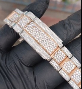 RUDRA JEWELS <b>WATCHES</b> Luxury Stainless Steel Automatic Mechanical Japan Movement12 Sport Elegant Moissanite Square <b>Case</b> <b>Watch</b> - Product Image 2