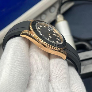 Montre mécanique de luxe moderne pour homme, boîtier en métal, cristal saphir, cadran noir mat en or rose lumineux, montre de sport étanche - Product Image 4