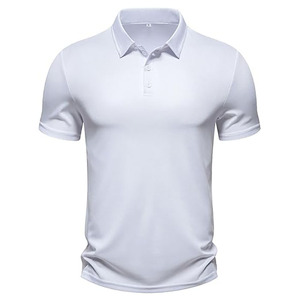 Men’s <b>White</b> Polo Shirt – Classic Short Sleeve Casual Cotton <b>Tee</b> - Product Image 1