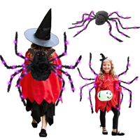 Poule-gigante d'Halloween effrayante avec lumière LED, accessoire de costume de cosplay, accessoire photo, décoration de fête d'Halloween pour adultes