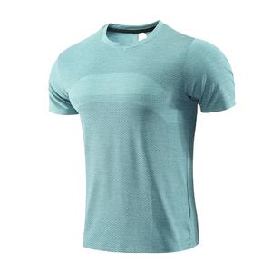 100% coton Slim Fit T-Shirt respirant Compression Fitness entraînement sportif Gym vêtements de sport pour piste de course et de sport - Product Image 2
