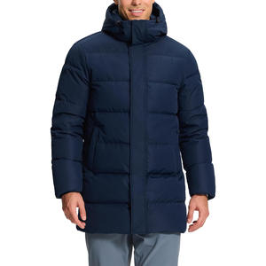 Blouson long matelassé léger pour homme avec logo personnalisé sur le devant, rembourrage chaud, coupe flexible, fabrication de vêtements de haute qualité - Product Image 1