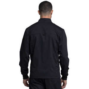 Blouse médicale noire zippée pour homme en polaire tissée, uniforme d'hôpital avec détection d'aiguilles par fusion sans couture pour tenue de travail en clinique - Product Image 5