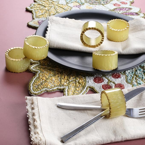 Anillos de Servilleta de Resina, Elegantes Soportes Personalizados para Mesa, Artesanía FAIZA, Lujo Ecológico, Disponibles en Europa, para Fiestas - Product Image 1