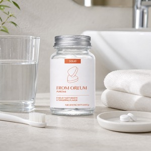 [FROM OREUM] Pasta de Dientes Sólida para Baño de Hotel, Sabor Mandarina de Jeju, 60 Tabletas para Baño de Huéspedes de Hotel - Product Image 4