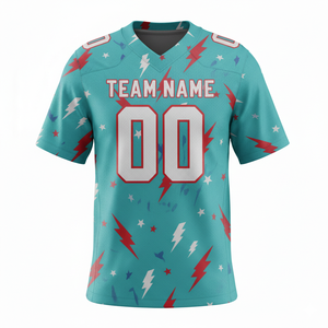 ชุดยูนิฟอร์มอเมริกันฟุตบอลแบบซับลิเมชั่นที่ปรับแต่งได้ ระบายอากาศได้ดี พร้อมตำแหน่งโลโก้ด้านหน้า - Product Image 4