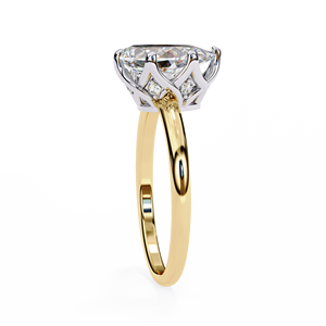 แหวนเพชรทรงมาร์คีส์คุณภาพสูง 1 กะรัต ผลิตในห้องปฏิบัติการ ทองคำแท้ 14k รับรองโดย IGI แหวนของขวัญสำหรับงานแต่งงานและงานหมั้น - Product Image 5
