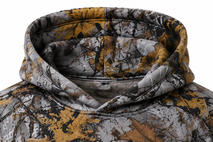 <b>Men's</b> Camo Print <b>Zip</b>-<b>Up</b> Pullover Hoodie Polyester/Cotton <b>Fleece</b> Lined Windproof Winter Casual Outdoor Wear - Product Image 5