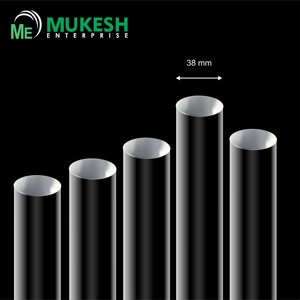 India Supplier 38mm Clear Acrylic Solid Round Bar Heavy Duty Thick Cast PMMA <b>Rod</b> For Advertising Signage Exhibition - Product Image 4