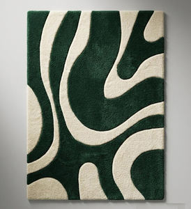 Alfombra de Lana Moderna Personalizada Hecha a Mano, Alfombra de Lana Tufted para Sala de Estar - Product Image 2