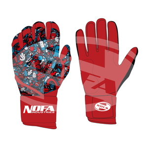 Guantes de Bateo de Cuero Negro/Blanco NOFA INDUSTRIES, Cierre de Hebilla Ambidiestro, Acolchados, para Entrenamiento de Béisbol, Unisex para Adultos - Product Image 1
